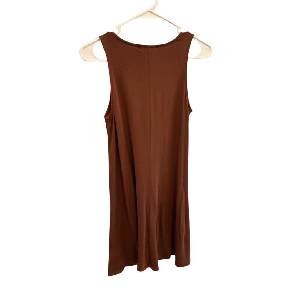 Quince Women Jersey Skater Dress Sz Small Mousse Brown Tencel Lyocel Fall Casual - Picture 4 of 6
